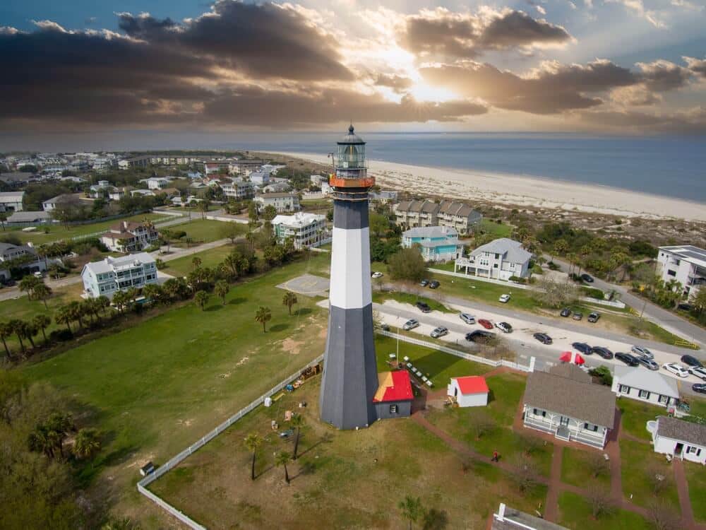 A view of the lighthouse, one of the top attractions on Tybee Island.